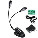 ChromaCast Adjustable Clip On Dual Head LED Light with Wall Adapter