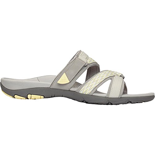 Vionic with Orthaheel Technology Women's Braeden Sandals (9 B(M) US, Grey Yellow)