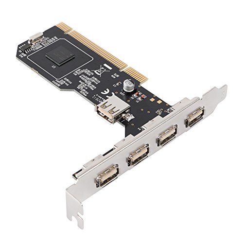 QNINE Internal USB 2.0 PCI Card, 5 Port (4 External & 1 Internal) PCI Expansion to USB 2 Adapter Hub Controller, High Speed 480Mbps for Desktop - Thumbnail 2