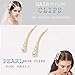 Pearls Hair Clips for Women Girls Lady,Pearl Hair Barrettes,Elegant Hairpins Hair Accessory for Birthday Wedding(2pcs)