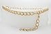TFJ Women Fashion Narrow Belt Hip High Waist Skinny Gold Metal Chain Links M L XL