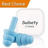 Ear Pugs for Sleeping, Noise Cancelling Sound Blocking Earplugs Reusable Noise Reduction for Musicians Concerts Silicone Blue