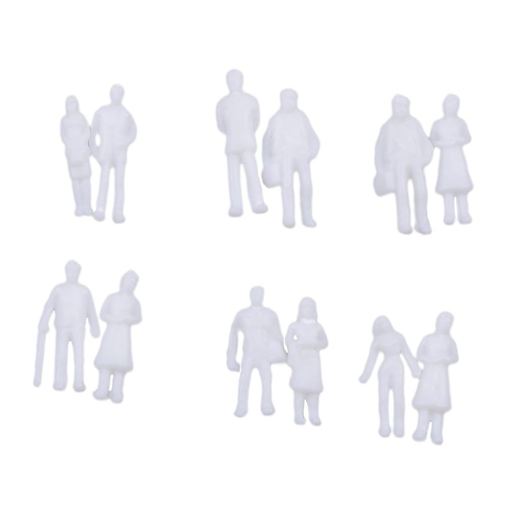 ZIJIA Pack of 100 Plastic Model Railway Figures: 1:150 Gauge, Unpainted, White, Video Game Theme, All Ages, 100 Plastic Pieces