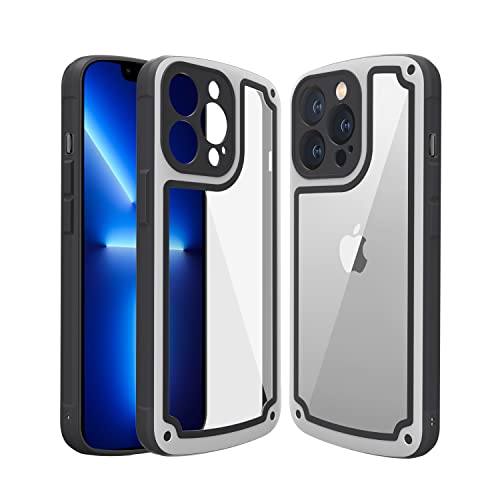 UMUTOO Protective iPhone 13 Pro Max Case [Military Grade Drop Protection] Slim Fit Translucent Back Clear Shockproof Case for iPhone 13 Pro Max 6.7