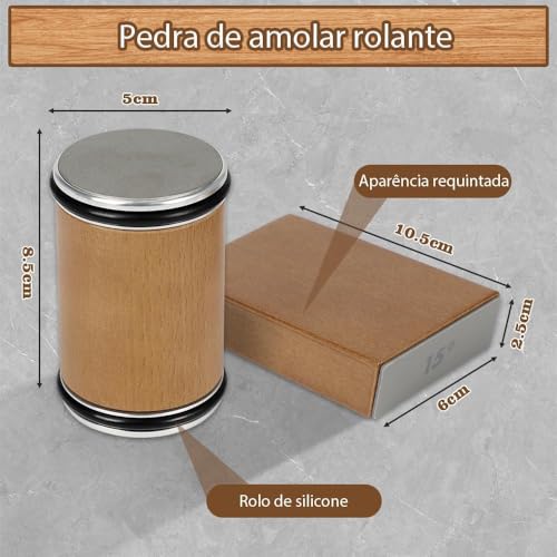Afiador de Facas, Amolador de Facas Magnético, Afiador de Faca de Rolo 15/20° Ângulo Base Magnética, Kit de Pedra de Afiar Diamante, Afiador, Pedra de Amolar Facas, Acessórios de Cozinha