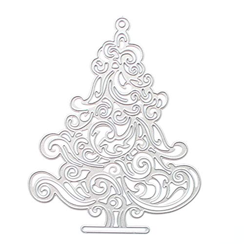 Christmas Tree Cutting Dies Stencil Scrapbooking Embossing Album Paper Card Gift - Thumbnail 3