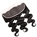 9A Peruvian Body Wave Bundles with Frontal (16/18/20+14 Inch Frontal) Ear to Ear Lace Frontal Closure, Peruvian Virgin Human Hair Bundle with Frontal Unprocessed Human Hair Natural Black Color