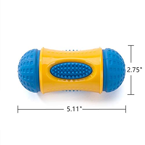 HIPIPET Treat Dispensing Dog Toys Interactive Dog Rubber Chewer for Medium and Large Dogs (Blue)