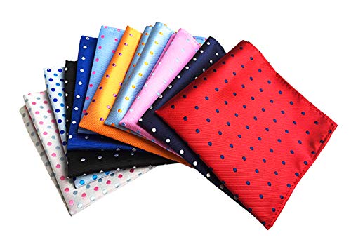 MENDENG-Mens-10-Pack-Assorted-Cotton-Polka-Dots-Pocket-Square-Handkerchief-Hanky