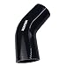 Ronteix Universal 4 Ply High Performance 45 Degree Elbow Coupler Silicone Hose (1.25''(32MM), BLACK)