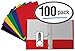 Better Office Products Letter Size Paper Portfolios, Case of 100, Assorted Primary Colors, with Fasteners (Assorted, 2 Pocket Paper Folders)