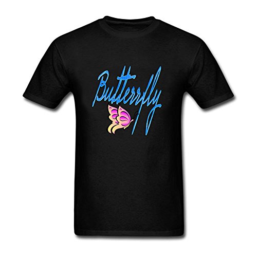 Leisure Male Butterfly 100% Cotton Short Sleeve T Shirts Personalized T Shirt