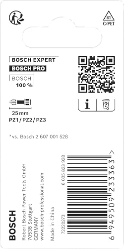 Bosch 3x PRO Pozidriv Impact Bit (100 x 50 mm, Professional Zubehör Schraubendreher, Schraubendreher) thumbnail 3