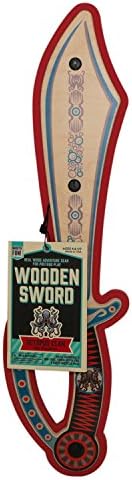 MIGHTY FUN - Wooden Toy Sword for Active Pretend Play, Made in the USA, Real Wood and Soft Foam (Octopus Clan)