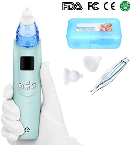 Itomoro Baby Nasal Aspirator-Battery Operated (LCD Screen,Music,3 Adjustable Suction Level) Nose Cleaner for Newborns and Toddlers