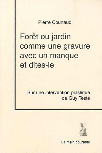 Forêt ou jardin comme une gravure avec un manque et dites-le