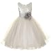 Sparkly Sequined Mesh Big Girls' Flower Dress Pageant Wedding Prom