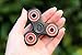 Spinfinity Advanced Hand Spinner w/ Hybrid Ceramic Bearing (not 3D printed) - Good for Concentration, Stress Relief, ADHD, Autism, Anxiety, and Fidgeting! - (Black & Red, Advanced Cap)