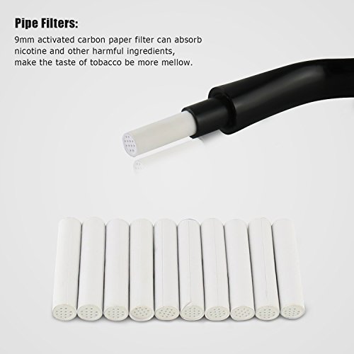 Joyoldelf 9mm Pipe Filters, Total 60 Pcs Activated Carbon Filters for