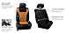FH Group Car Seat Cover Premium 3D Air Mesh Front Pair Set Car Seat Covers Airbag Compatible, Gray and Black Automotive Seat Cover with Gift Universal Fit Interior Accessories for Cars Trucks and SUVs