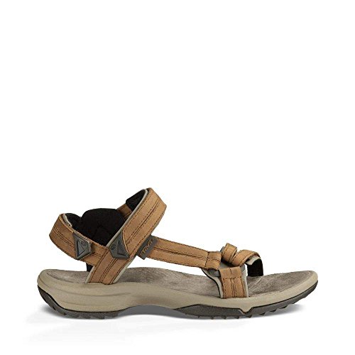 Teva women s terra fi lite leather sandal, brown, 8.5 medium us