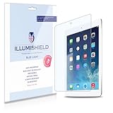 iLLumiShield - Apple iPad Air (5th Gen) (HD) Blue Light UV Filter Screen Protector Premium High Definition Clear Film / Reduces Eye Fatigue and Eye Strain - Anti- Fingerprint / Anti-Bubble / Anti-Bacterial Shield - Comes With Free LifeTime Replacement Warranty - [1-Pack] Retail Packaging