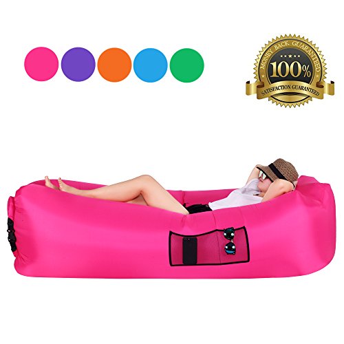 Fast inflatable air lounger portable waterproof pouch c…