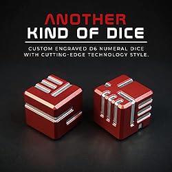 AKO DICE I - RED - Custom Metal dice Version 1 by