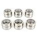 Bekith 6 Pack Stainless Steel Magnetic Multi-Purpose Spice Storage Tins, Clear Top Lid with Sift or Pour, Magnetic on Refrigerator and Grill (Small)
