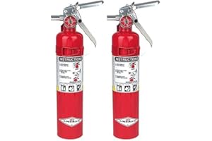 Amerex B417, 2.5 lb. ABC Dry Chemical Class A B C Fire Extinguisher with Wall Bracket, 2 Pack