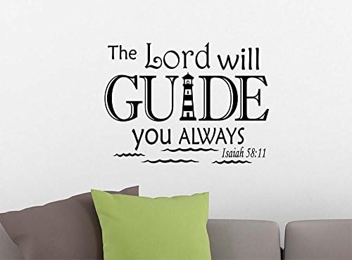 Wall Vinyl The Lord will guide you always religious inspirational love vinyl quote saying wall art lettering sign room decor