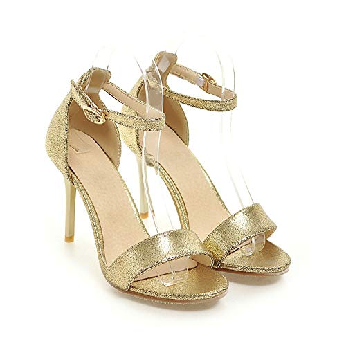 Summer-lavender high Thin Cover Heels Buckle Strap Heel Height 9.5 cm Elegant Casual Women's Sandals