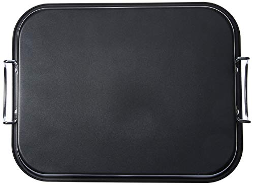 LE REGALO HW1223 Roasting Pan Set with Rack, Moderate, Black - Thumbnail 2