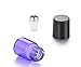 12PCS Empty Refill Glass Essential Oil Sample Packing Roller Roll-on Bottles with Metal Roller Balls and Black Cap Makeup Aromatherapy Perfumes Lip Balms Vial Storage Container Jar Pots (1ml, Purple)