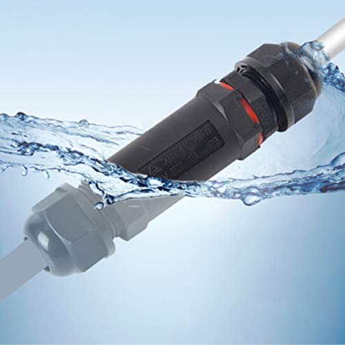 Kabelverbinder Wasserdicht IP68 3-Polig für Ø1-13 mm Kabeldurchmesser,2 Stück Verteilerdose Außen Erdkabel Abzweigdose… – Bild 6