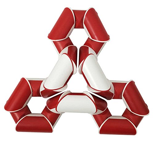 Novelty Magic Snake Puzzle Cube Toys Fidget Brain Teaser Puzzles Grow Toy for Anxiety Twisty Ruler Gift Red 24