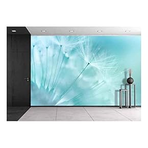 Dandelion Abstract Background Shallow Depth of Field - Removable Wall Mural | Self-Adhesive Large Wallpaper - 66x96 inches