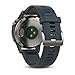 Garmin Fenix 5 Training Watch Silver with Granite Blue Band (Renewed)
