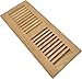 Homewell Red Oak Wood Floor Register Vent, Drop in Vent, 4x12 Inch, Unfinished