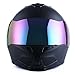1Storm Motorcycle Street Bike Modular/Flip up Dual Visor/Sun Shield Full Face Helmet Matt Black