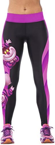 Timemory Womens 3D Digital Printed Leggings Cartoon Stretch Tights One Size