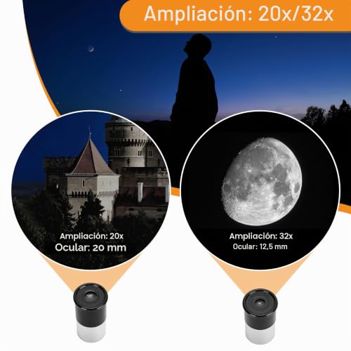 Aomekie Kids Telescope with Table Tripod, 32X Moon Observation Telescope for Kids, Great for Beginners and Foster Astronomical Interest