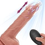 Dildo mit Stoßfunktion Realistischer Vibratoren 10 Frequenzmodi Dildo mit saugfu