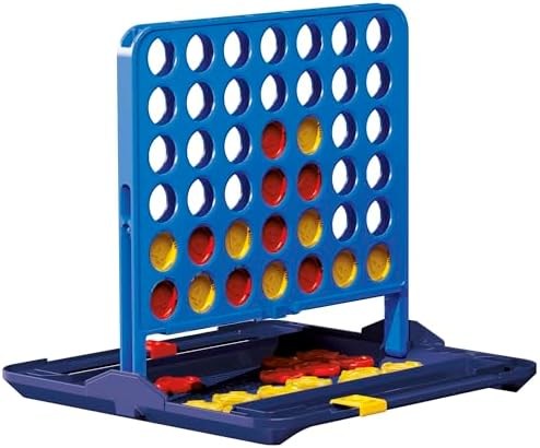 Juegos de Hasbro Oficiales, Juego Conecta 4, Estuche Todo en uno, Marcador de Puntos, Juegos para niños, 6+ - Versión español-portugués