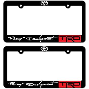 Macrame Kit TRD Toyota Racing License Plate Frames - 3D Raised Letter Design (Pair) | Made In USA Plastic Frames TRD Toyota Racing 3D License Plate Frames Pair - Foto 2