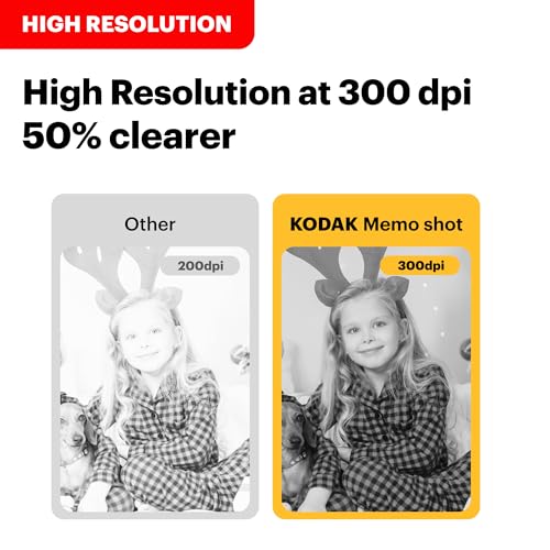 KODAK Memo Shot ERA Kids Instant Digital Camera and Photo Label Printer, White (Camera with 1 Roll One-Touch Label Cartridge)