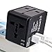 Snobtool Universal Travel Power Adapter - Converters and Adapters for Travel - European Plug Converter - International Plug Adapter with 2 USB - Power Wall Charger AC