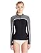 Speedo Women's Endurance Lite Long Sleeve Texture Rash Guard Shirt, Large, Black