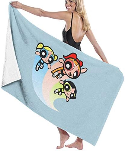CLIMETO The Powerpuff Girls Beach Towels Ultra Absorbent Microfiber Bath Towel Picnic Mat for Men Women Kids