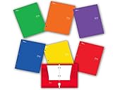 New Generation - One - Back to School 4 Pocket Folder / Portfolio , 6 PACK , Heavy Duty 3 Hole Punch - Assorted 6 Fashion colors folders UV Glossy Laminated .